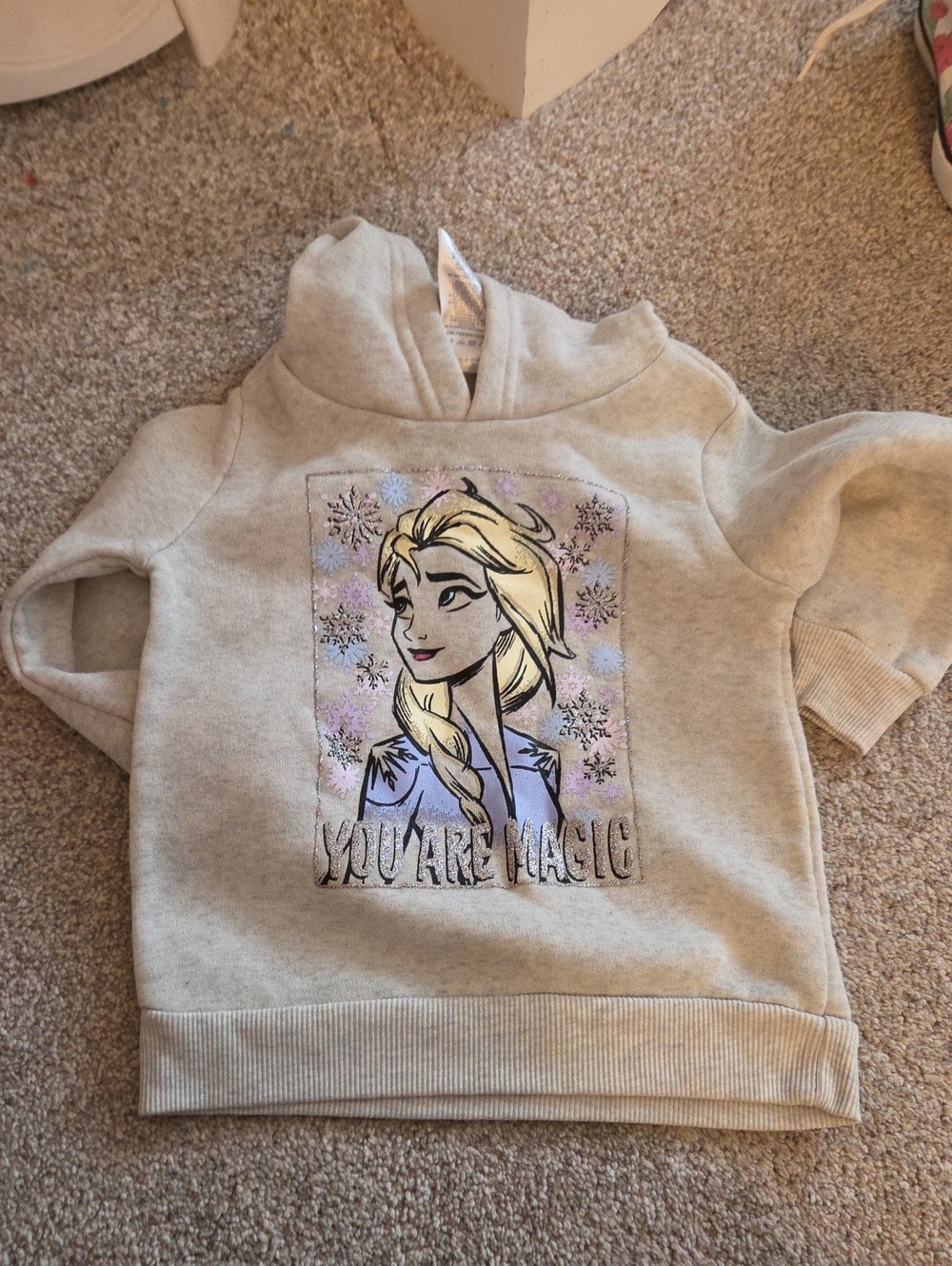 Girls' Elsa 'You Are Magic' Hoodie Sweatshirt - Light Gray